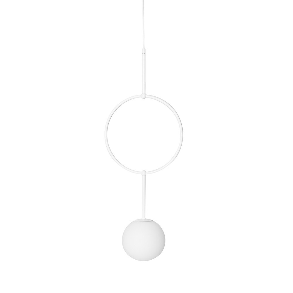 Lampa wisząca minimalistyczna kula ISUULLA biała ISA111P0 - Ummo Lighting