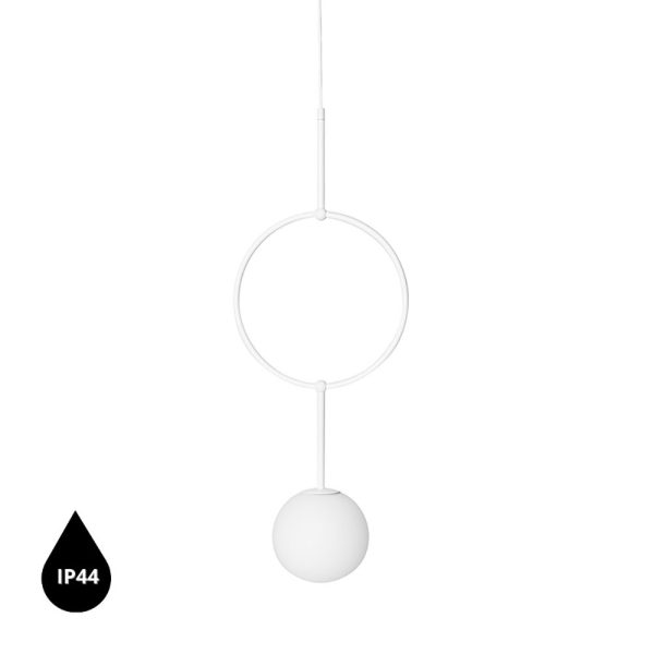 Lampa wisząca łazienkowa IP44 nowoczesna ISUULLA biała ISA111PS0 - Ummo Lighting