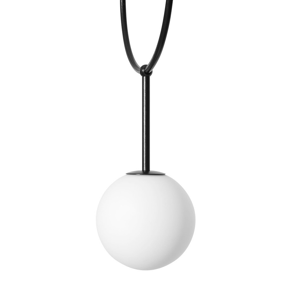 Lampa wisząca łazienkowa IP44 kula IP44 ISUULLA czarna ISA122PS0 - Ummo Lighting - obrazek 2