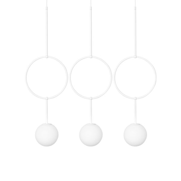 Lampa wisząca minimalistyczna 3 kule nad stół ISUULLA biała ISC311P0 - Ummo Lighting