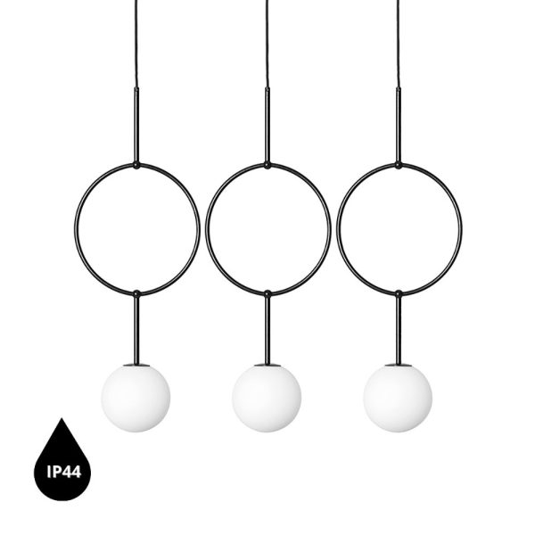 Lampa wisząca łazienkowa IP44 minimalistyczna ISUULLA czarna ISC322PS0 - Ummo Lighting