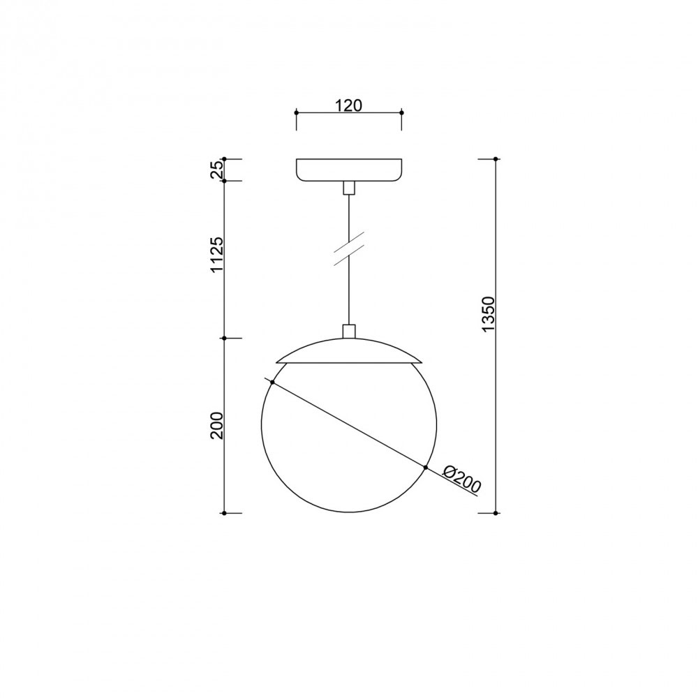 Lampa wisząca kula minimalistyczna KUUL KLG141P0 - Ummo Lighting - obrazek 4