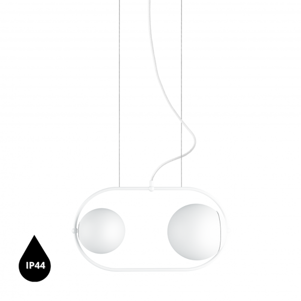 Lampa wisząca łazienkowa kule IP44 elegancka KOBAN biała KOA211PS0 - Ummo Lighting