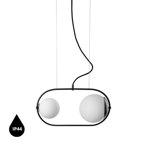 Lampa łazienkowa IP44 elegancka KOBAN czarna KOA222PS0 - Ummo Lighting
