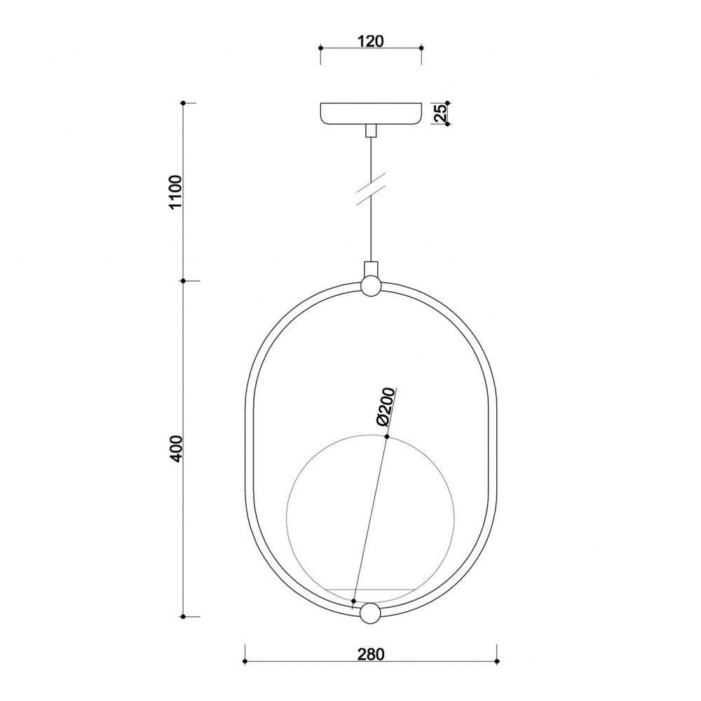 Lampa wisząca minimalistyczna KOBAN biała KOB111P0 - Ummo Lighting - obrazek 3