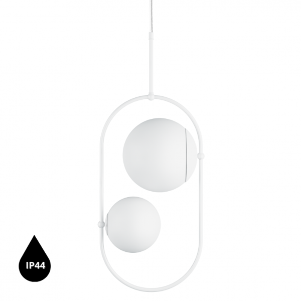 Lampa zwisająca łazienkowa IP44 designerska KOBAN biała KOC211PS0 - Ummo Lighting