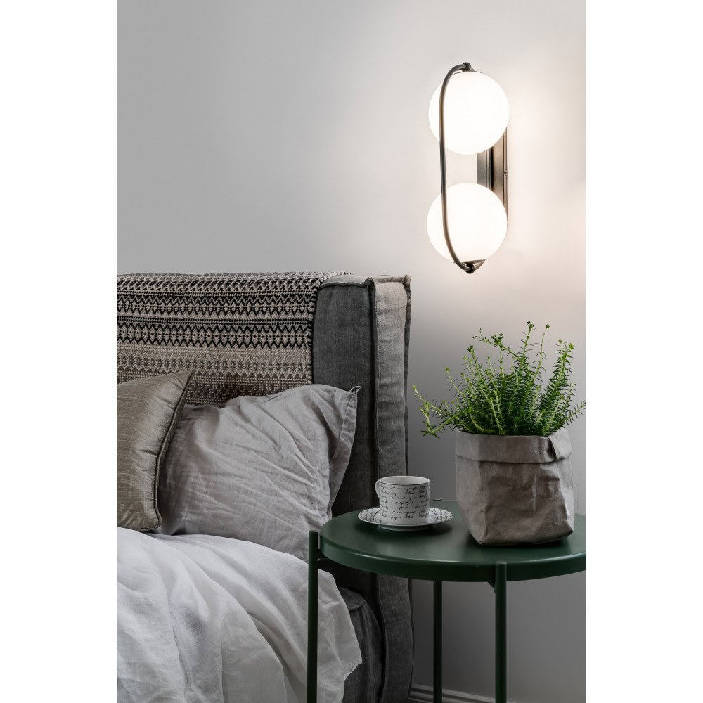 Lampa ścienna łazienkowa IP44 kule KOBAN czarna KOE120S0 - Ummo Lighting - obrazek 2