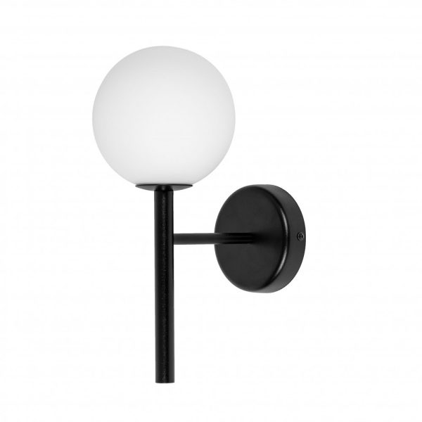 Kinkiet minimalistyczny kula KOP czarna KPA12000 - Ummo Lighting