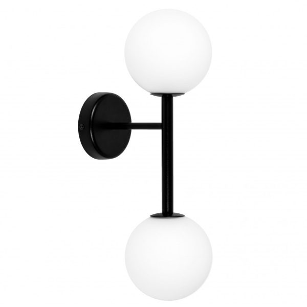 Kinkiet minimalistyczny kule góra dół KOP czarna KPB22000 - Ummo Lighting