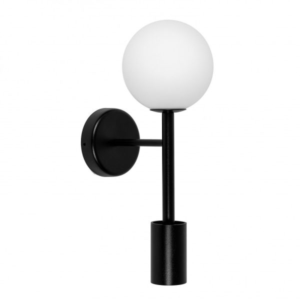 Kinkiet minimalistyczny kula KOP czarna KPC22000 - Ummo Lighting