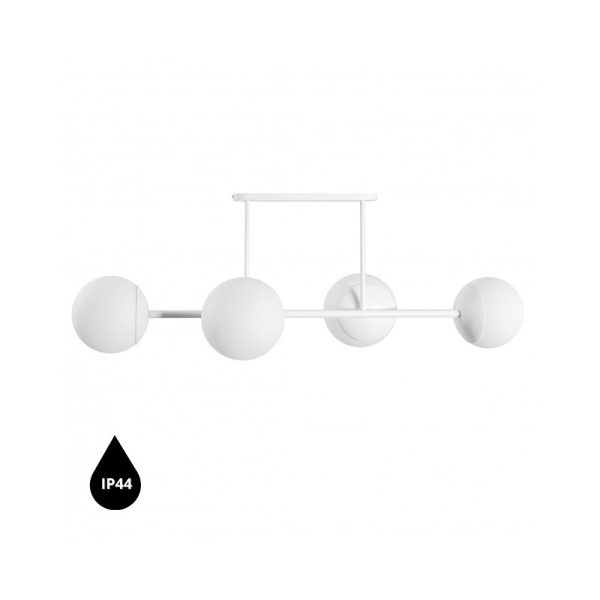 Lampa sufitowa łazienkowa IP44 szklane kule KOP biała KPD410S3 - Ummo Lighting