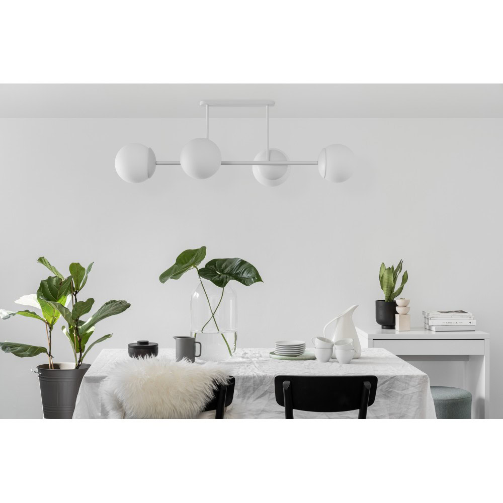 Lampa sufitowa łazienkowa IP44 szklane kule KOP biała KPD410S3 - Ummo Lighting - obrazek 2