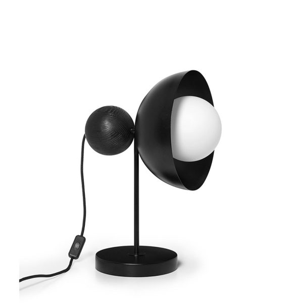 Lampa stołowa minimalistyczna z włącznikiem KELLO czarna KST122P1 - Ummo Lighting