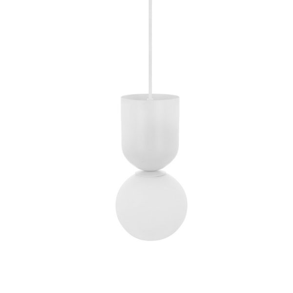 Lampa minimalistyczna kulka pojedyncza LUOTI biała LUA111P0 - Ummo Lighting