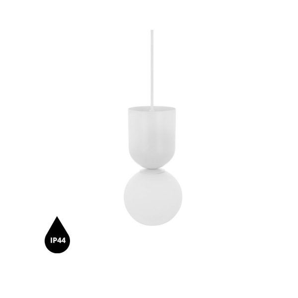 Lampa wisząca minimalistyczna łazienkowa IP44 LUOTI biała LUA111PS0 - Ummo Lighting