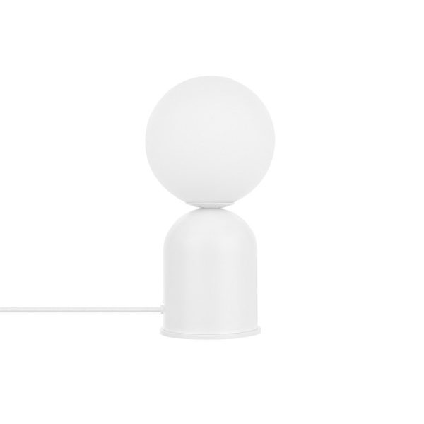 Lampa stołowa designerska minimalistyczna LUOTI biała LUS111P1 - Ummo Lighting