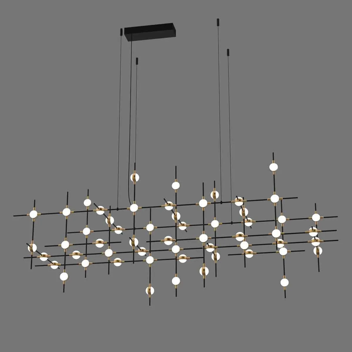 Lampa loft wisząca Provenza MD18001067-55A BG czarna – Italux - obrazek 2