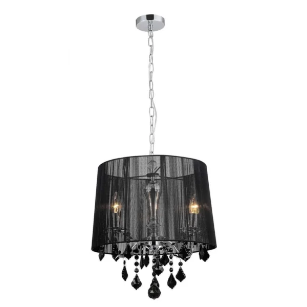 Lampa wisząca abażur CORNELIA MDM-2572/3 BK - Italux