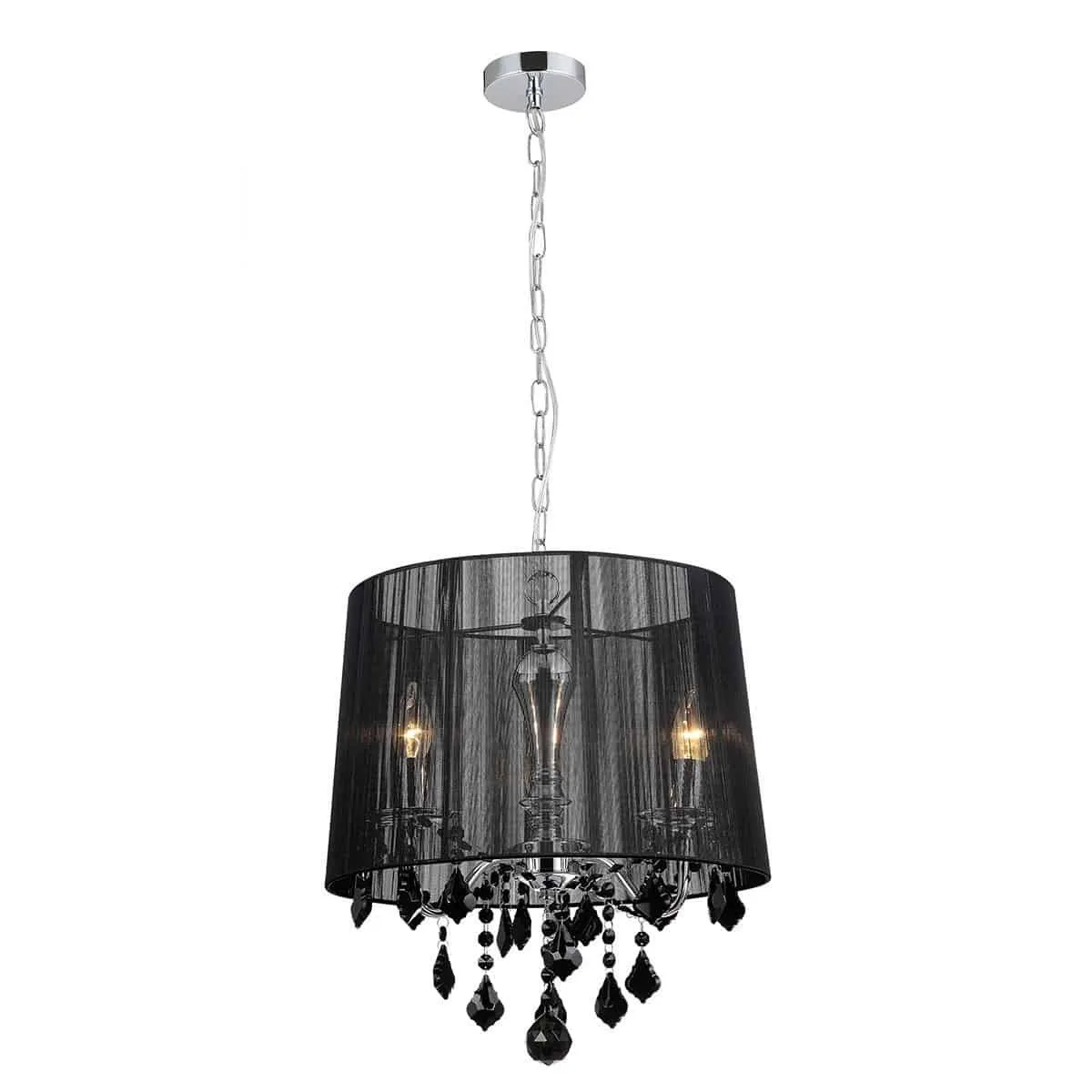 Lampa wisząca abażur CORNELIA MDM-2572/3 BK - Italux