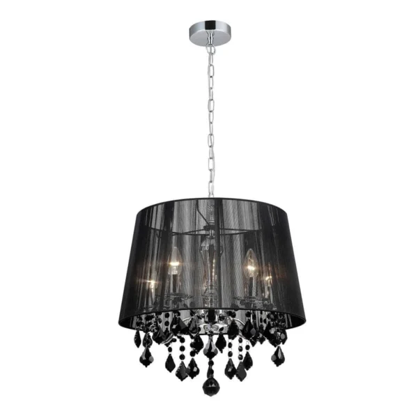 Lampa wisząca abażur CORNELIA MDM-2572/5 BK - Italux