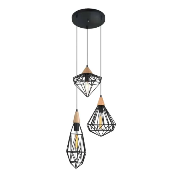 Lampa loft wisząca MAELLE MDM-2591/3 BK - Italux