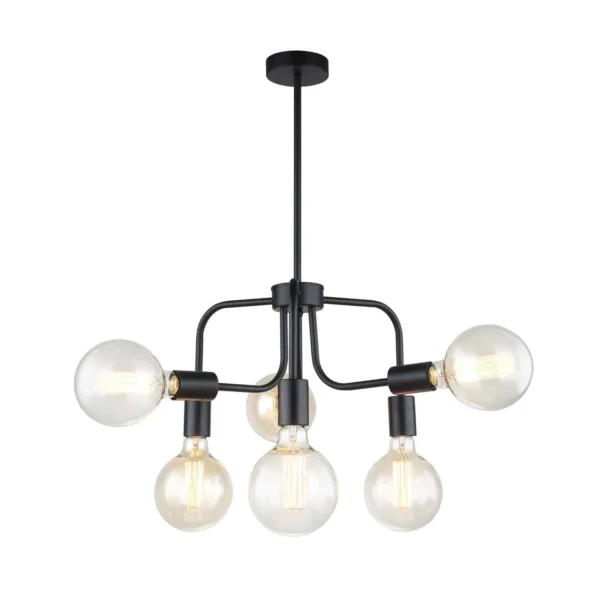 Lampa stylowa wisząca Kristy MDM-3678/6 BK -Italux