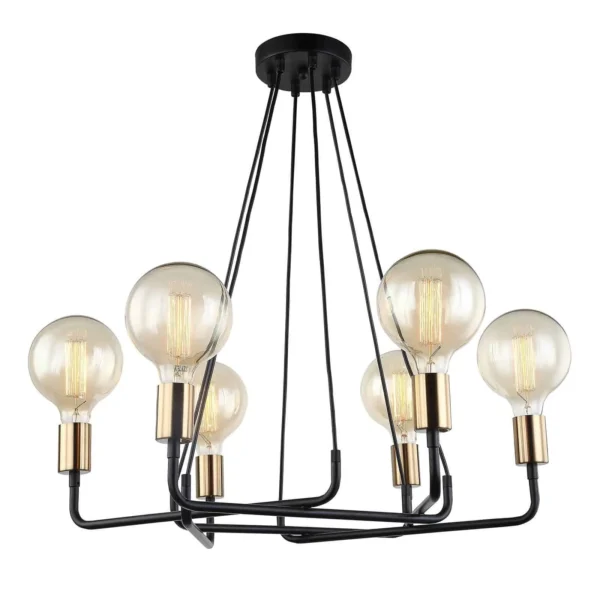Lampa wisząca Betty MDM-3901/6 BK+BRO - Italux
