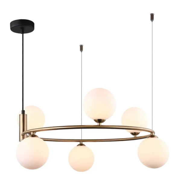 Lampa designerska wisząca Amily MDM-3974/6 BRO - Italux