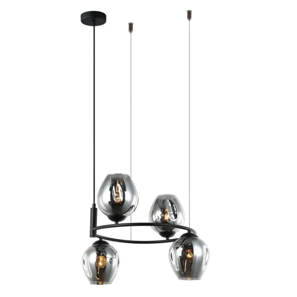 Lampa designerska wisząca Roxane MDM-4045-4 BK+SG - Italux