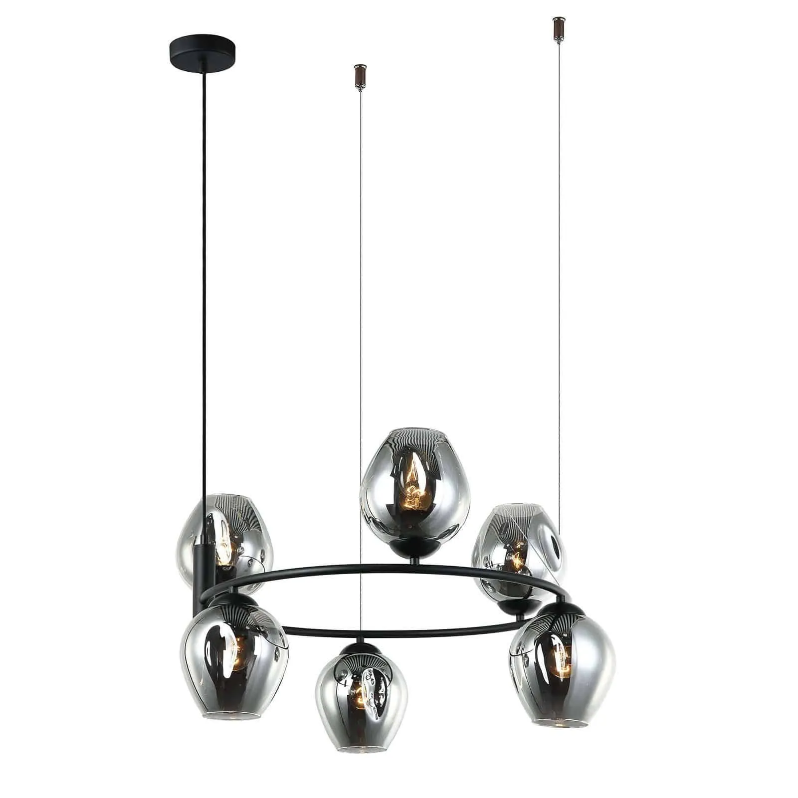 Lampa designerska wisząca Roxane MDM-4045-6 BK+SG - Italux