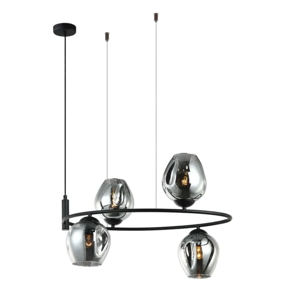 Lampa designerska wisząca Roxane MDM-4046-4 BK+SG - Italux