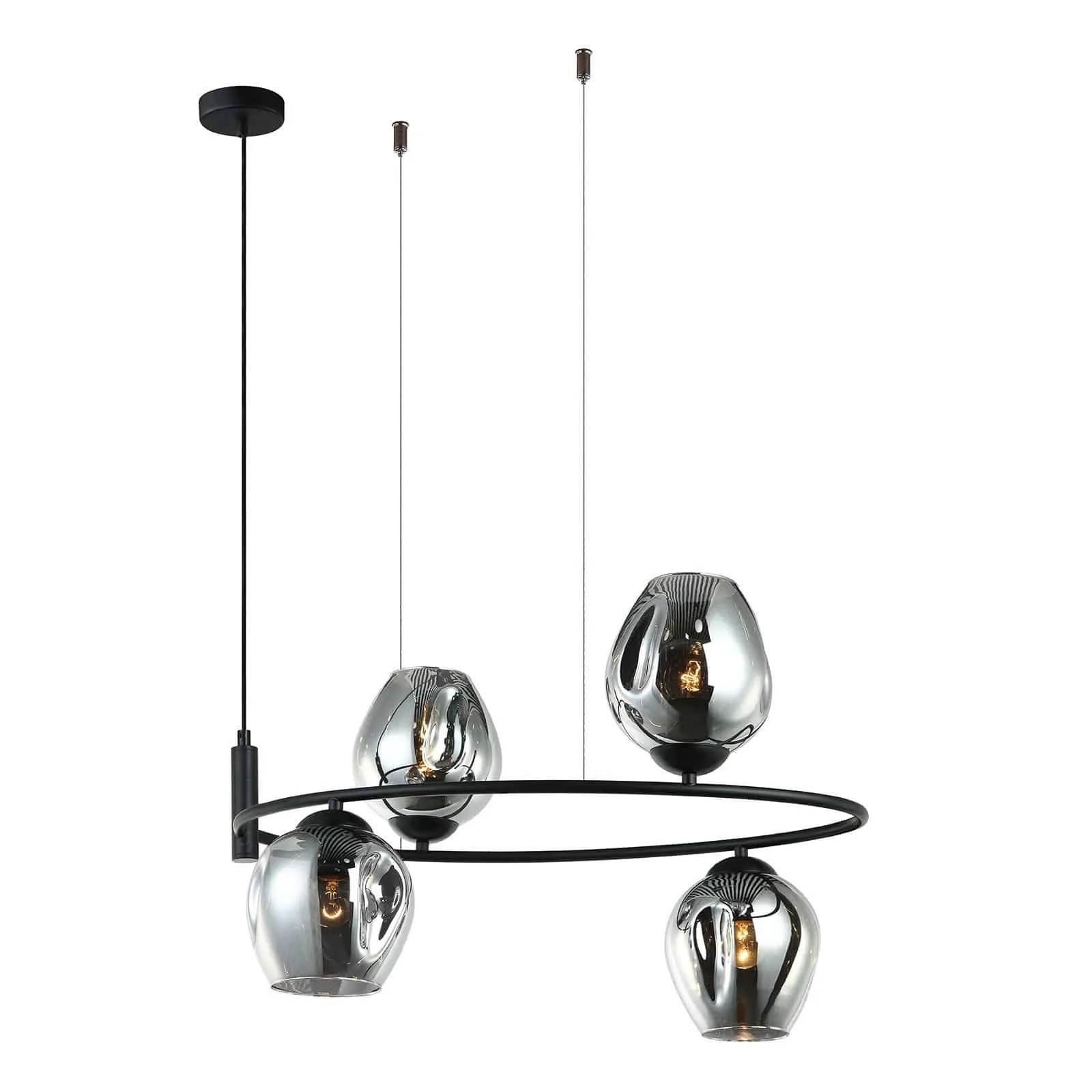 Lampa designerska wisząca Roxane MDM-4046-4 BK+SG - Italux