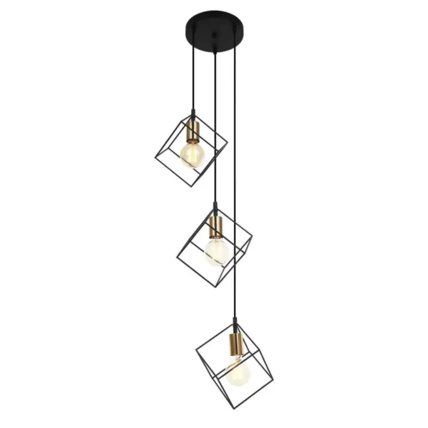 Lampa loft wisząca MORESTEL MDM-4244/3 BK+BRO - Italux