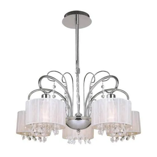 Żyrandol z abażurem SPAN MDM1583/5 WH - Italux