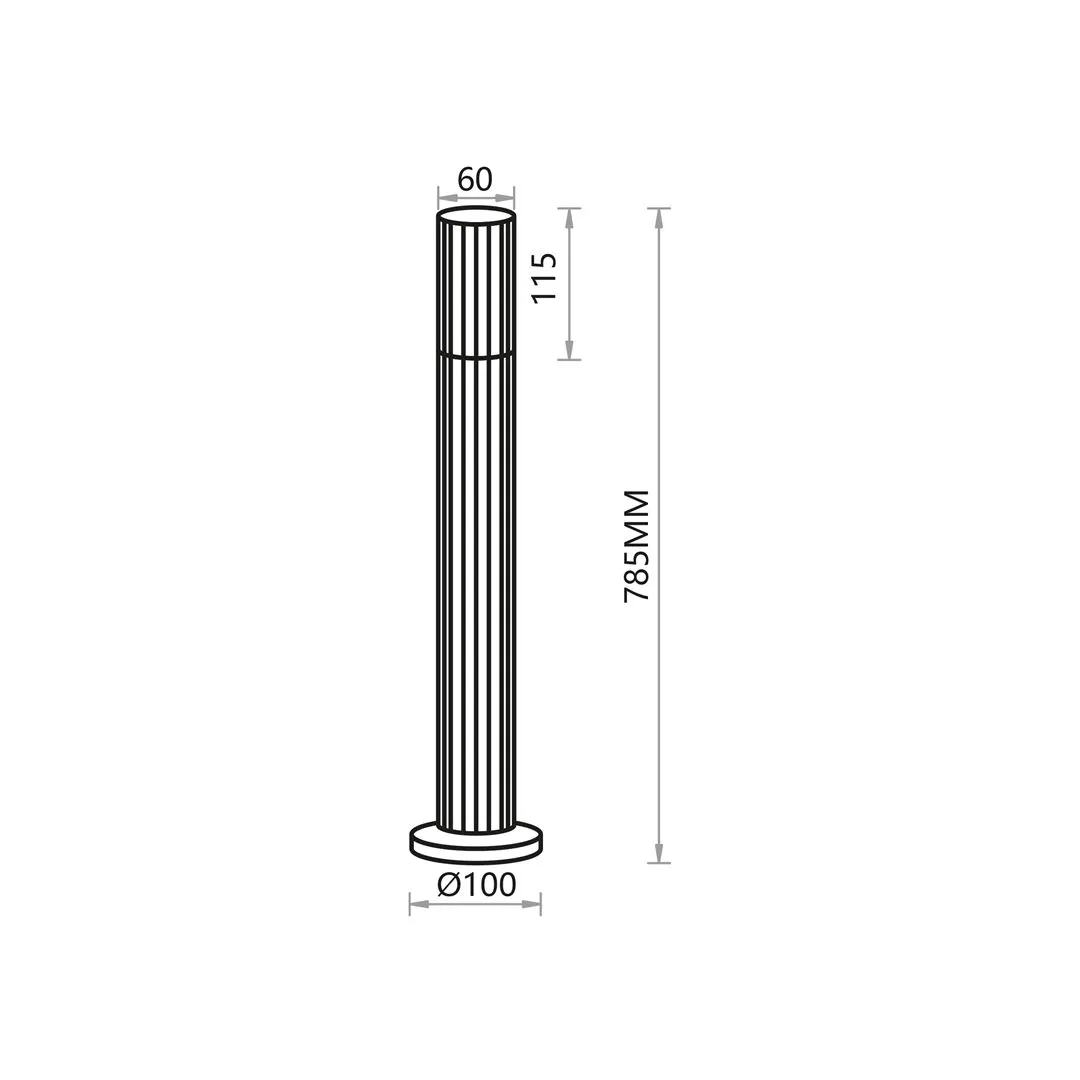 Słupek ogrodowy czarny VERTICAL 1xGU10 IP44 ML0301 - Milagro - obrazek 5