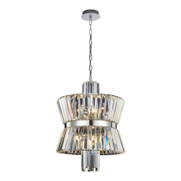Żyrandol chrom do salonu AURELIA 8xE14 ML0404 - Milagro