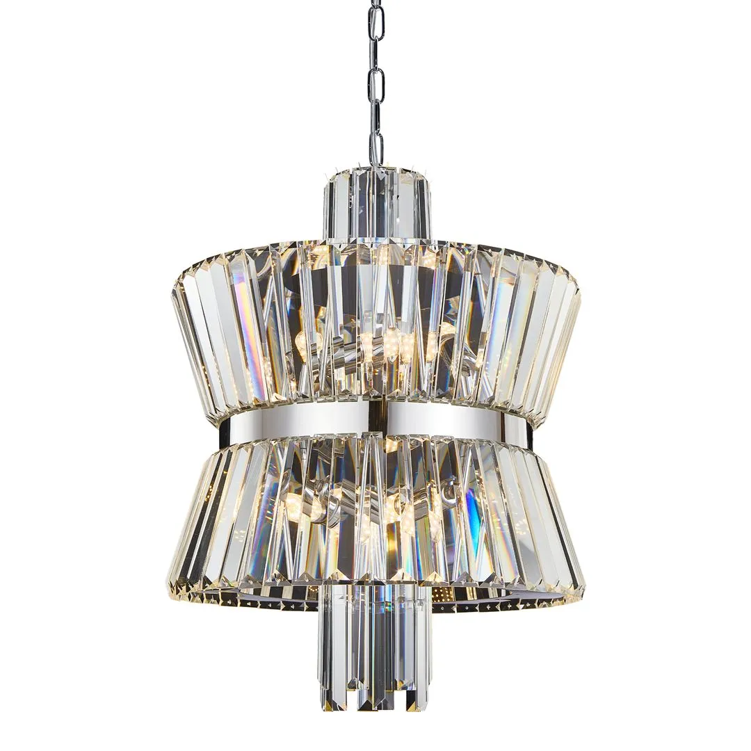 Żyrandol chrom do salonu AURELIA 8xE14 ML0404 - Milagro - obrazek 2