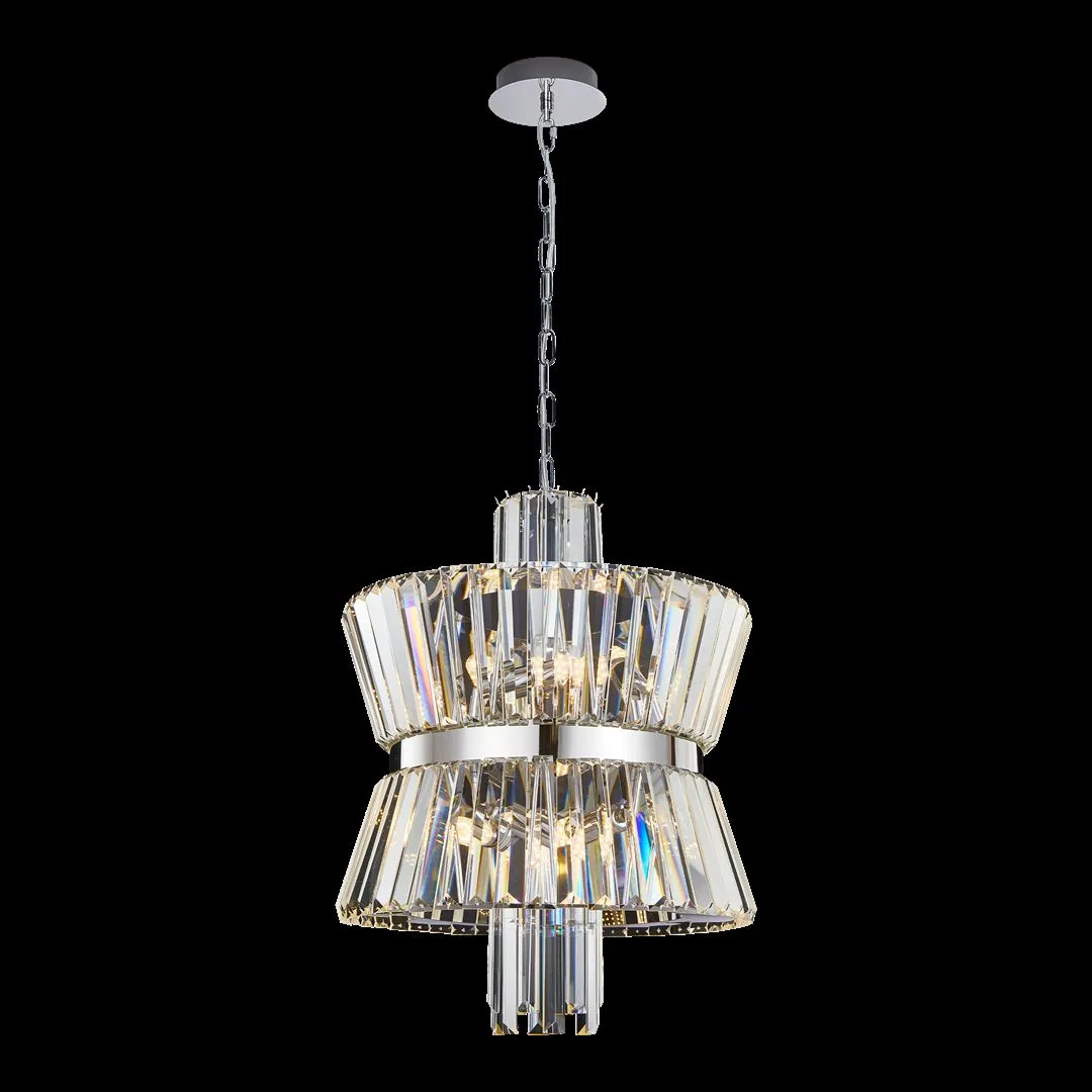 Żyrandol chrom do salonu AURELIA 8xE14 ML0404 - Milagro - obrazek 6