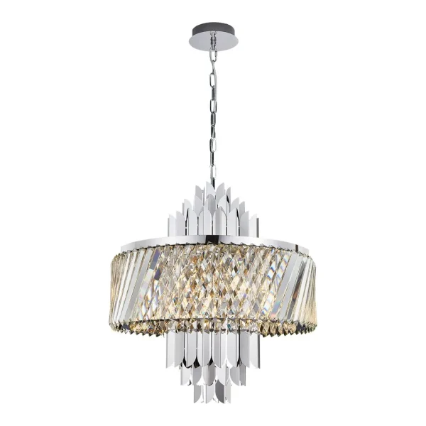 Żyrandol designerski MARGOT CHROME 9xE14 ML0410 - Milagro