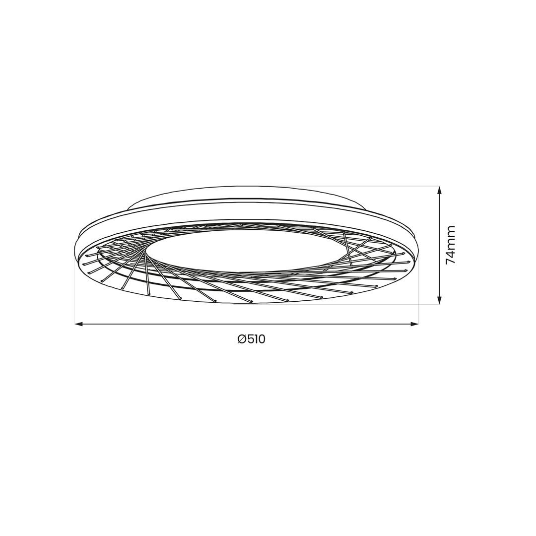Plafon NEST 38W LED śr. 51cm ML0523 - Milagro - obrazek 5