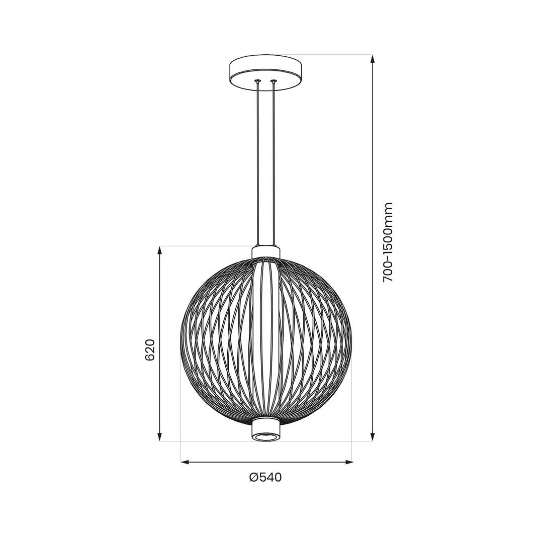 Lampa wisząca KYOTO 39W LED śr. 54cm ML0527 - Milagro - obrazek 5