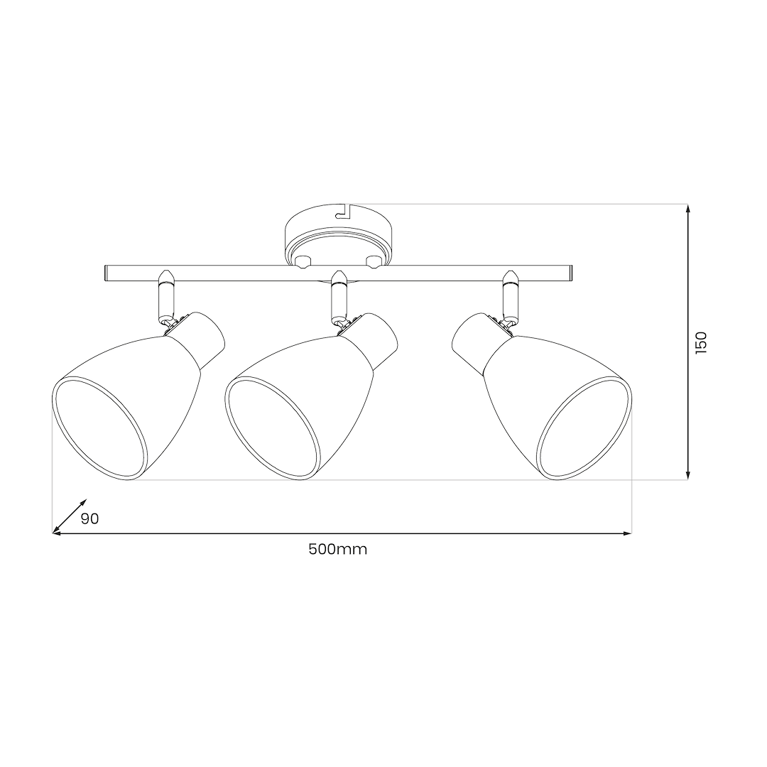 Lampa sufitowa JOTA 3xE14 ML1062 - Milagro - obrazek 5