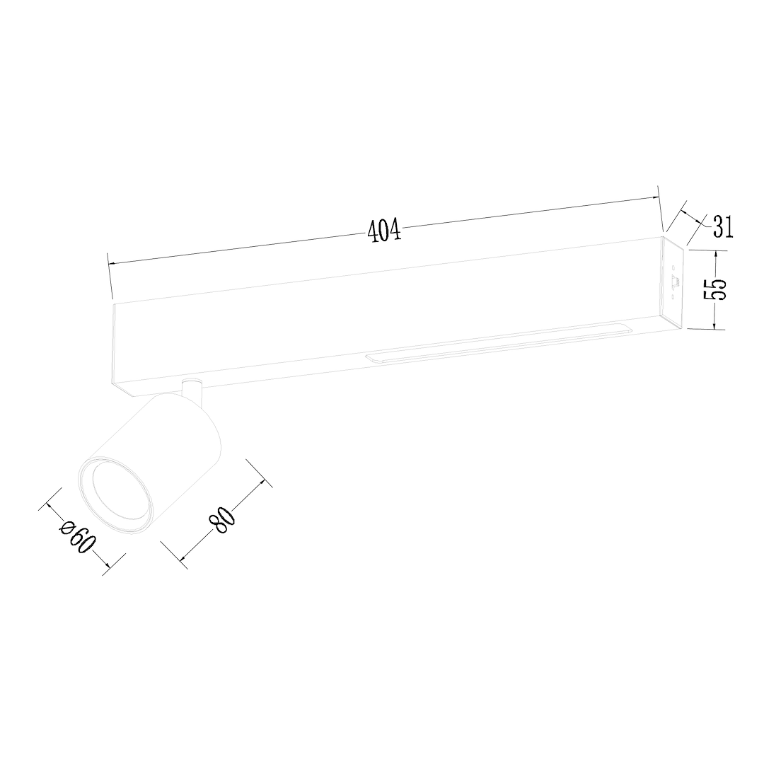 Lampa sufitowa Magnet 9W+1xGU10 3000/4000 Czarny ML1130 - Milagro - obrazek 6