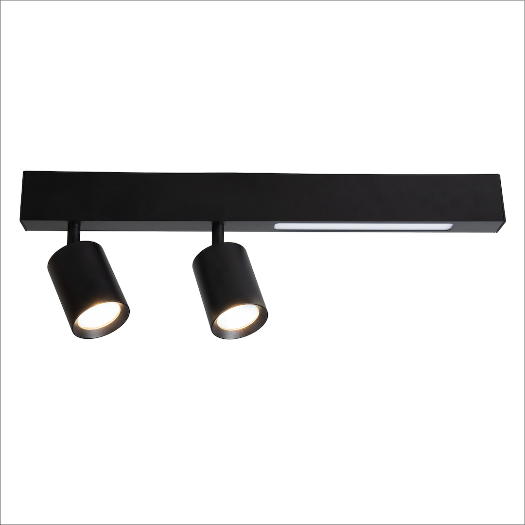 Lampa sufitowa Magnet 9W+2xGU10 3000/4000 Czarny ML1132 - Milagro - obrazek 2