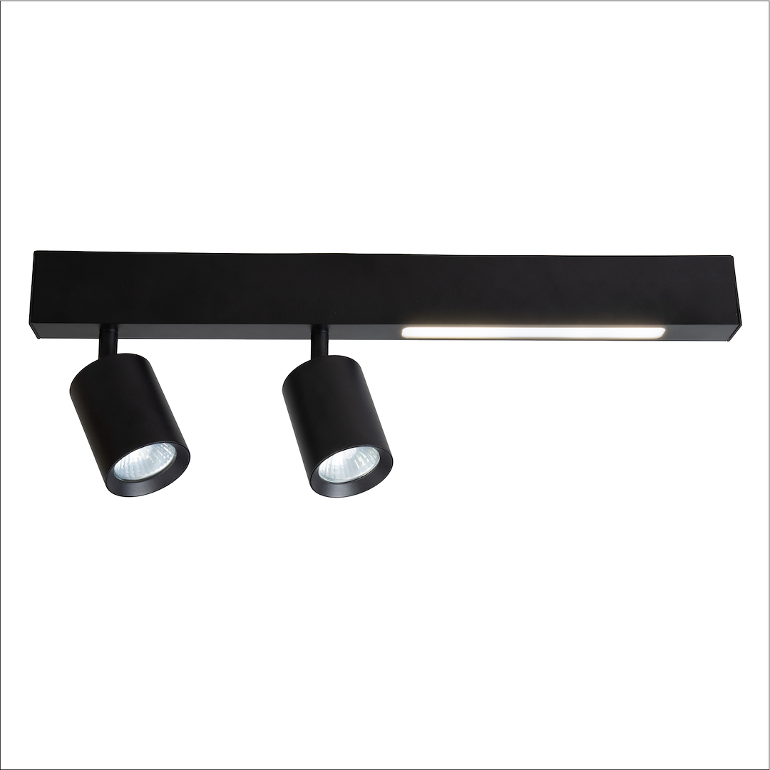 Lampa sufitowa Magnet 9W+2xGU10 3000/4000 Czarny ML1132 - Milagro - obrazek 3