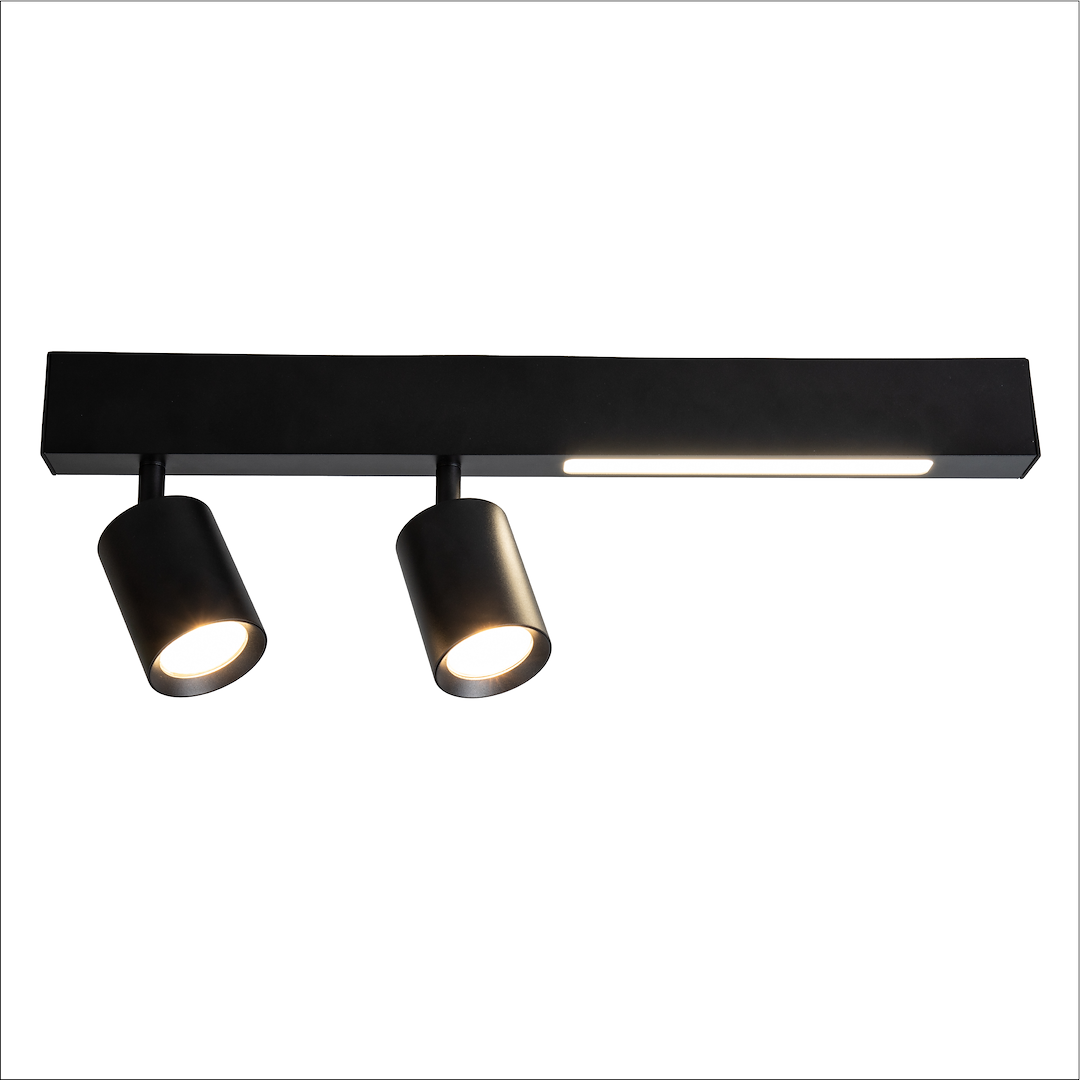 Lampa sufitowa Magnet 9W+2xGU10 3000/4000 Czarny ML1132 - Milagro - obrazek 4