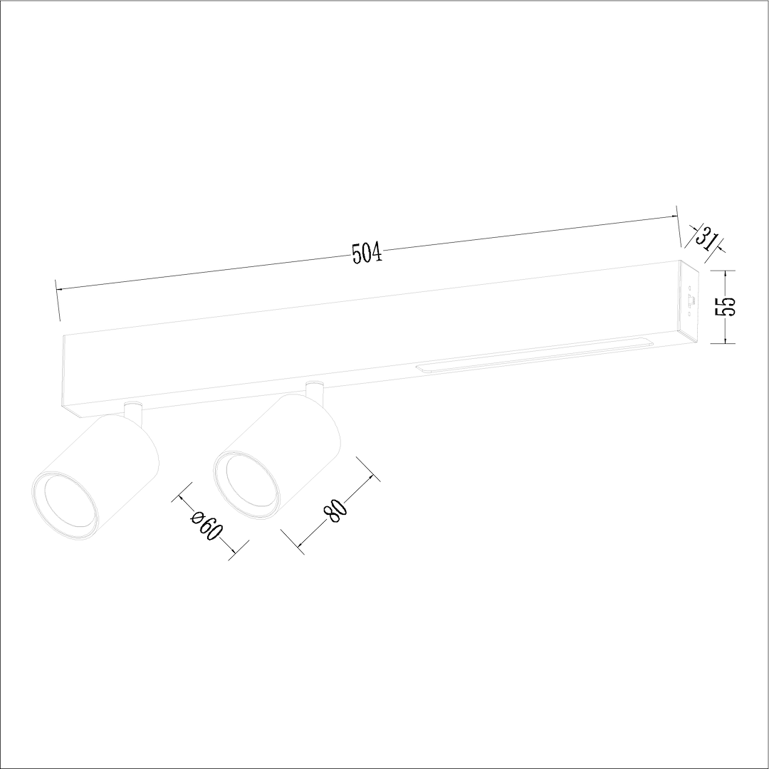 Lampa sufitowa Magnet 9W+2xGU10 3000/4000 Biały ML1133 - Milagro - obrazek 6