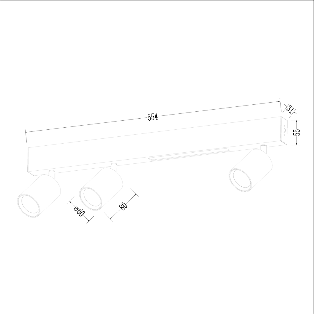 Lampa sufitowa Magnet 9W+3xGU10 3000/4000 Czarny ML1134 - Milagro - obrazek 6