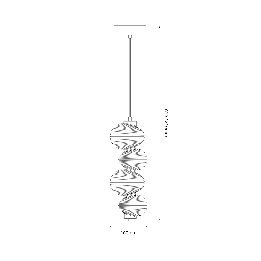 Lampa wisząca BOLLA GOLD 17W LED ML1422 - Milagro - obrazek 5
