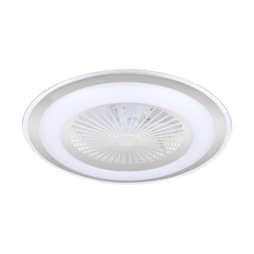 Lampa sufitowa z wentylatorem z pilotem ZEPHYR SILVER 48W LED + PILOT ML1515 - Milagro - obrazek 4